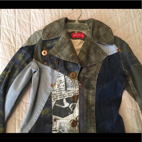 Doctor E Amazing denim  coat EUC XS - Picture 2 of 8